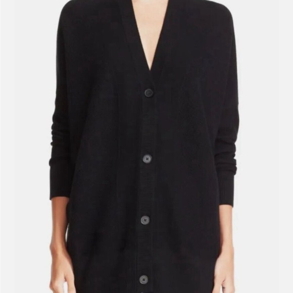 Vince Cardigan Wool & Silk Buttons Black - Picture 12 of 12